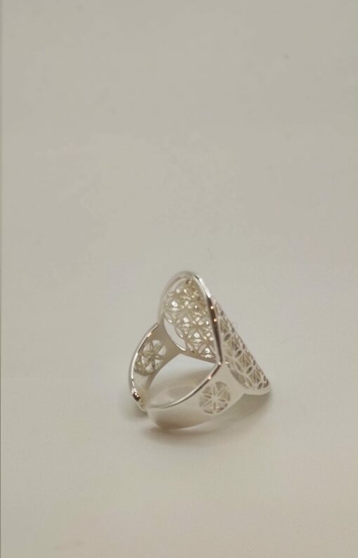 Anello Fiore della Vita regolabile - immagine 3